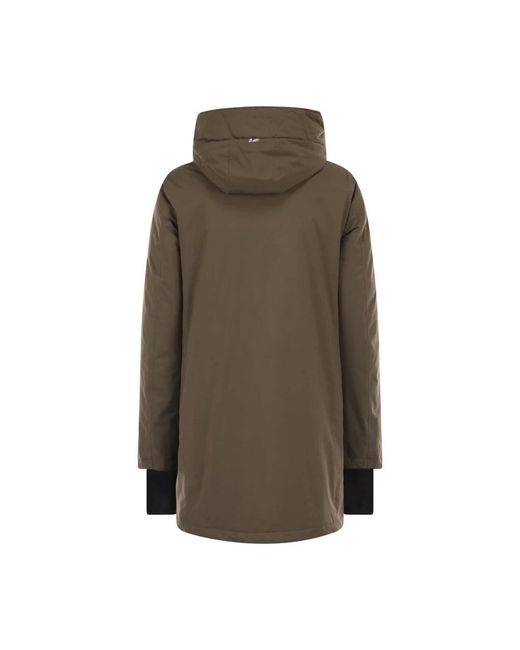 Herno Hooded A-Shape Jacket in het Green