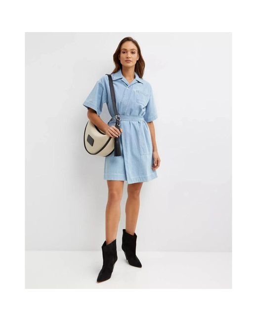 Abito avvolgente mini in denim di KENZO in Blue