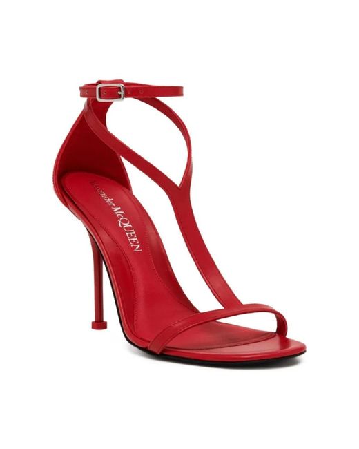 Alexander McQueen Red High Heel Sandals