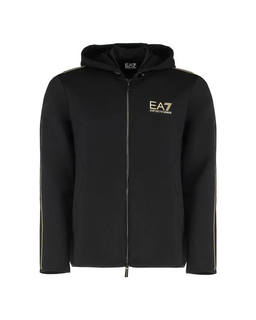 Zip-Throughs di EA7 in Black da Uomo