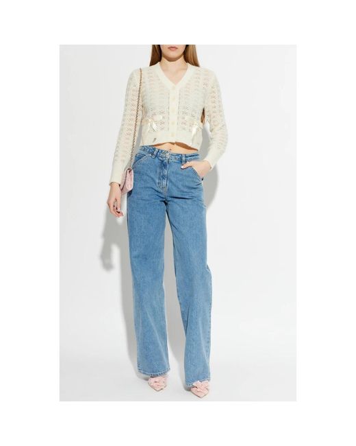LoveShackFancy Truien & Vesten ,Wol Lilly Cardigan in het White