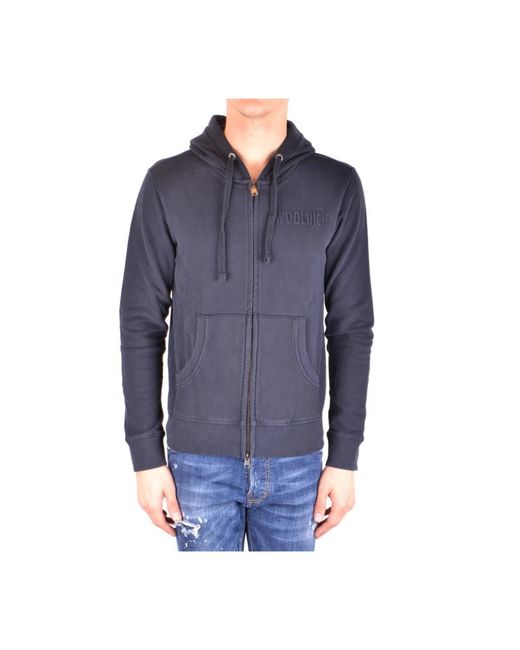 Woolrich Blue Zip-Throughs for men