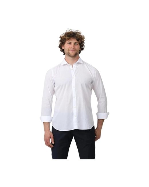 Tintoria Mattei 954 White Casual Shirts for men