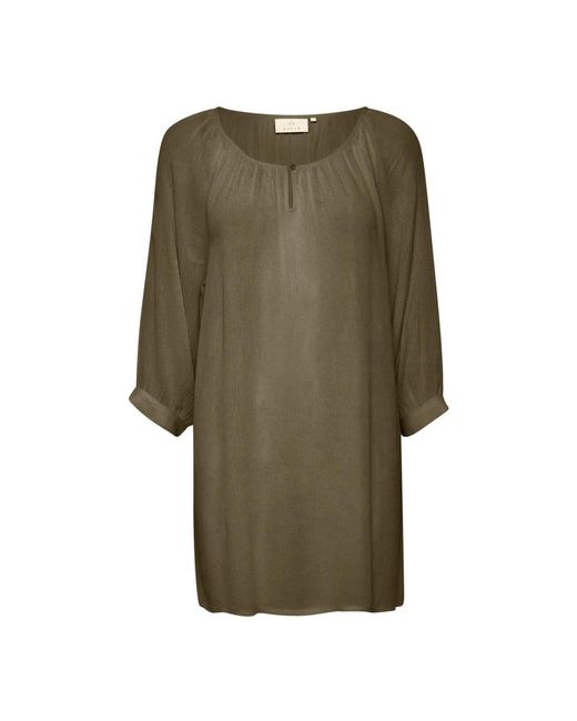 Kaffe Kleedjes ,Groen ,Amber Tunic in het Green
