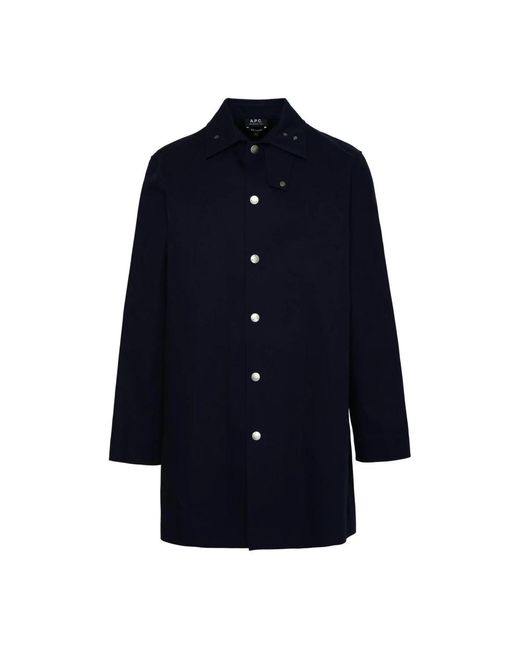 Cappotto thibault in nylon blu di A.P.C. in Blue da Uomo