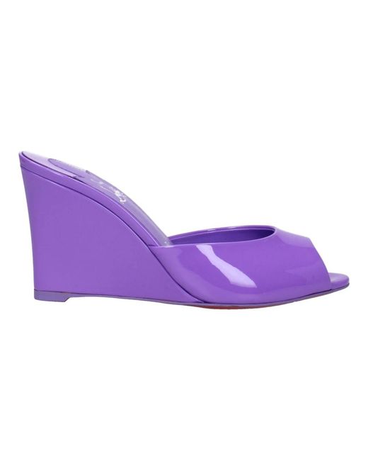 Wedges Christian Louboutin de color Purple