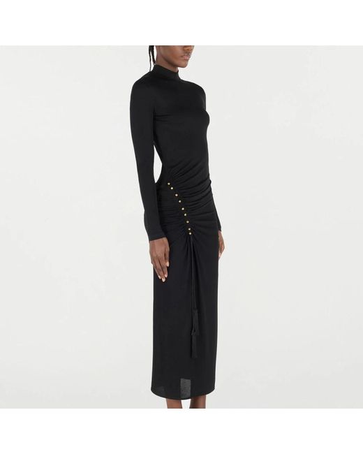 Roberto Cavalli Kleedjes ,Zwart ,Jurk Met Ruchedetail in het Black