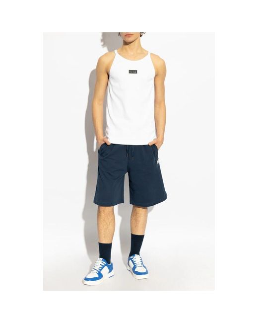 Sleeveless Tops di Versace Jeans Couture in White da Uomo