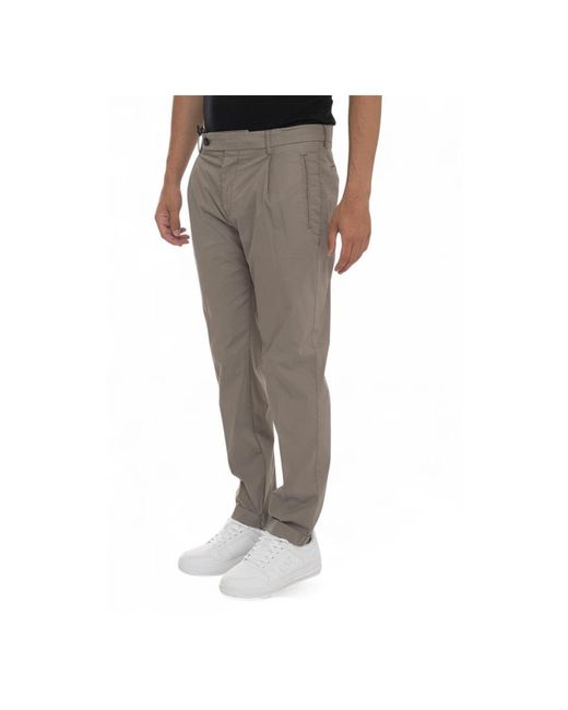 Berwich Gray Slim-Fit Trousers for men