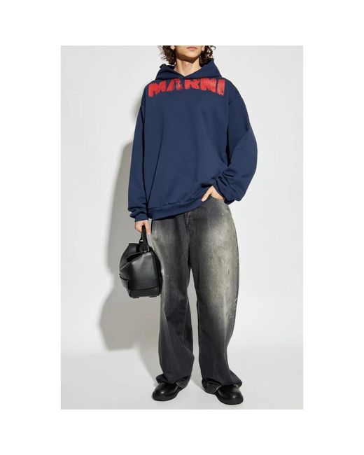 Marni Blue Hoodies for men