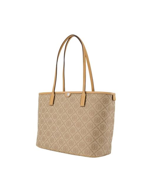 Tory Burch Natural Shopping Bags