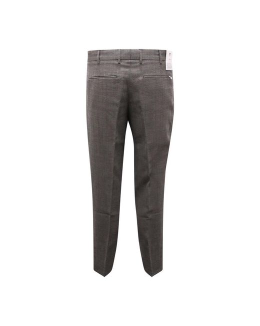 PT01 Broeken ,Grijs ,Wol Wollen Broek Met Micro Patroon in het Gray voor heren