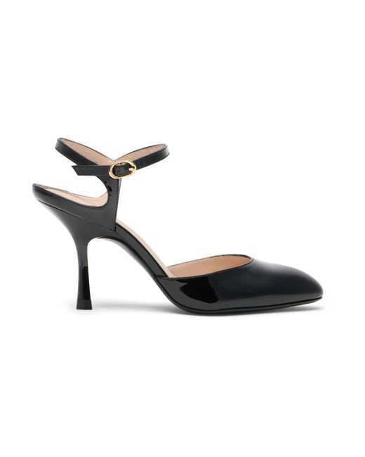 Stuart Weitzman Madison Strap Pump 85 in het Black