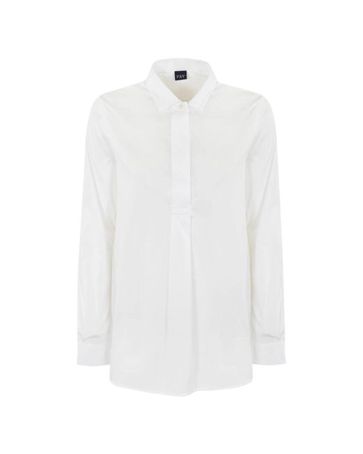 Blouses & shirts > shirts Fay en coloris White