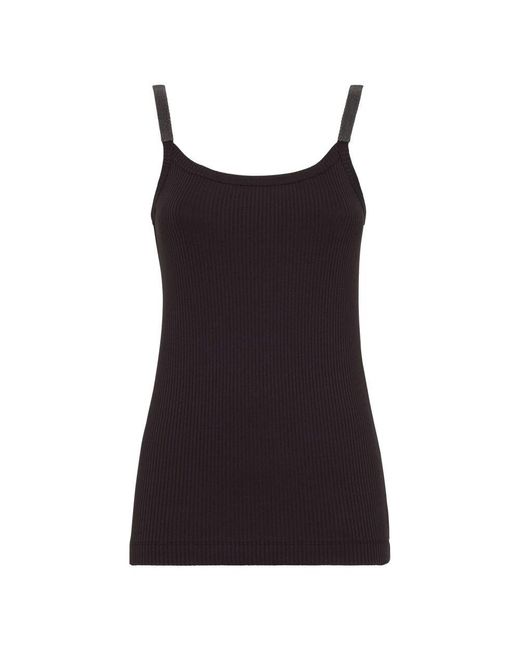 Brunello Cucinelli Black Sleeveless Tops