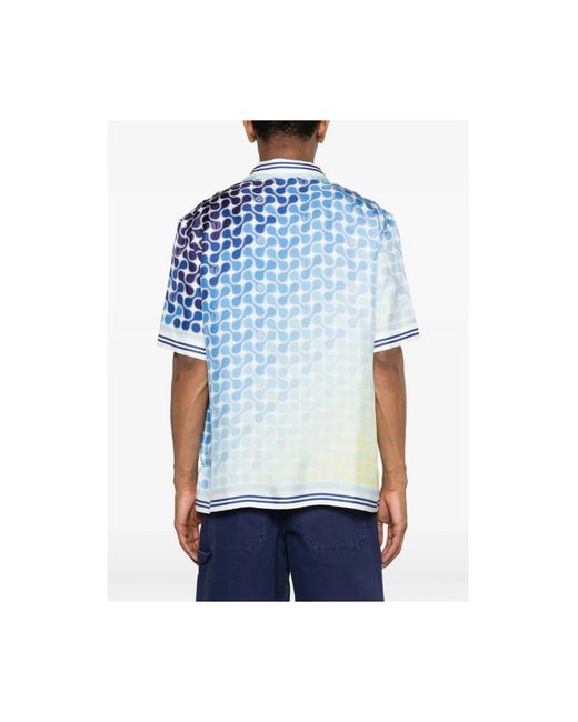 Casablanca Blue Short Sleeve Shirts for men
