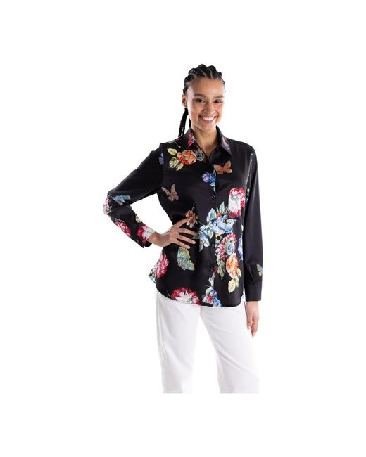 5 PROGRESS Overhemden ,Veelkleurig ,Polyester Camicia in het Black