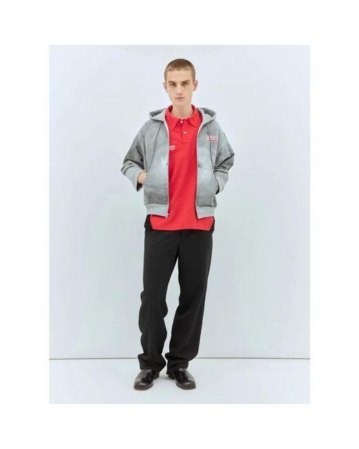 DEMMO Tops ,Rood ,Katoen Station Polo Shirt in het Red voor heren