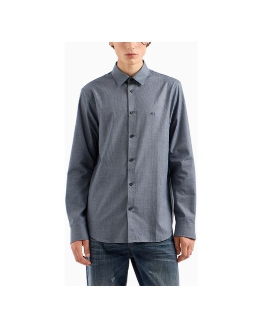 ARMANI EXCHANGE Blue Casual Shirts for men