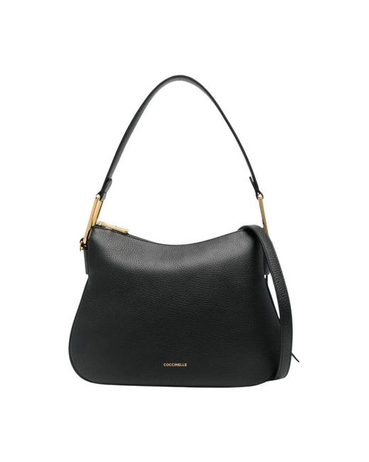 Coccinelle Black Magie Soft Schultertasche Mit Reißverschluss