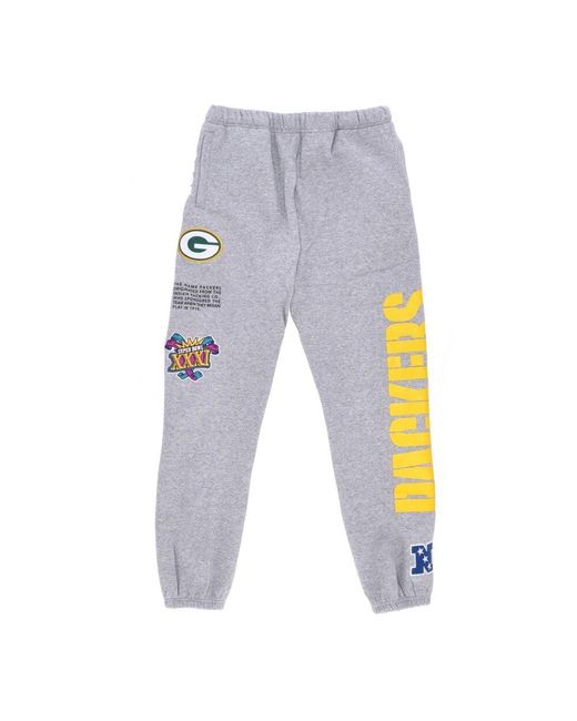 Mitchell & Ness Bay Packers Fleece Trainingshose in Blue für Herren