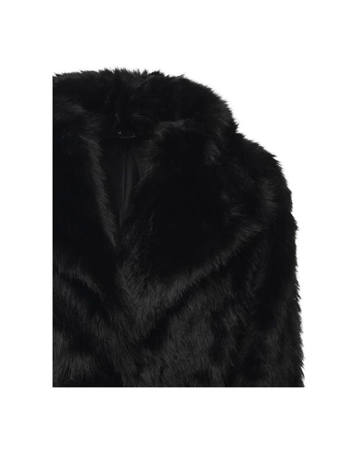 V73 Black Faux Fur & Shearling Jackets