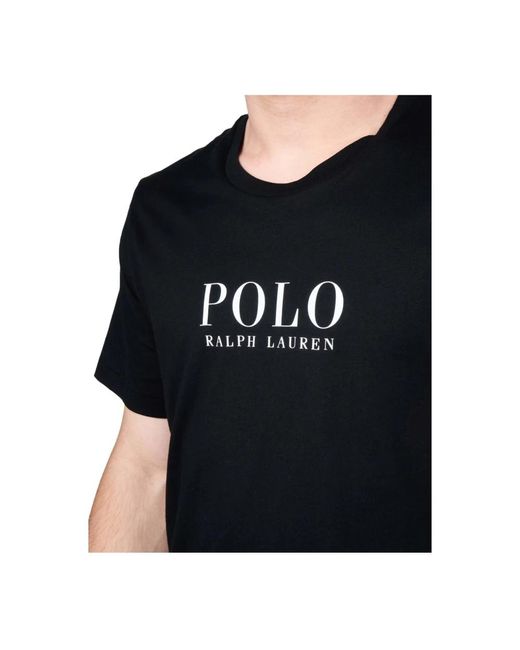 Ralph Lauren Schwarzes logo t-shirt 100% baumwolle in Black für Herren