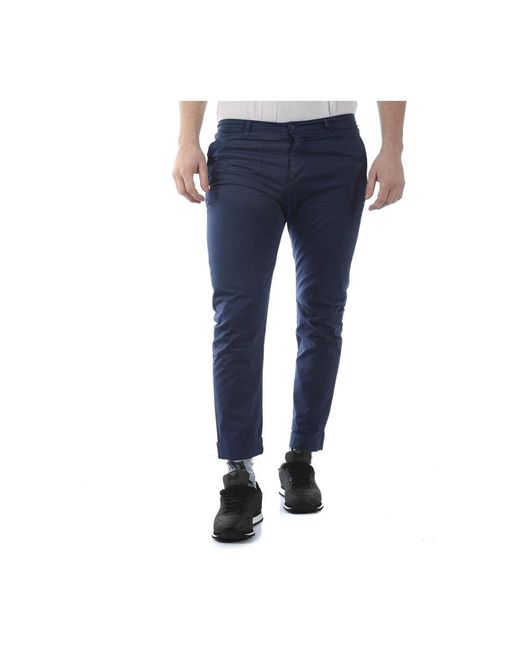 Daniele Alessandrini Blue Slim-Fit Trousers for men