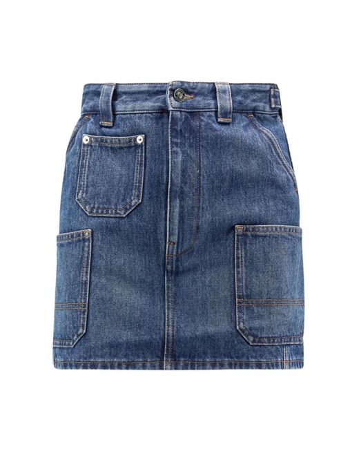 Givenchy Rokken ,Blauw ,Katoen Mini Cargo Rok in het Blue