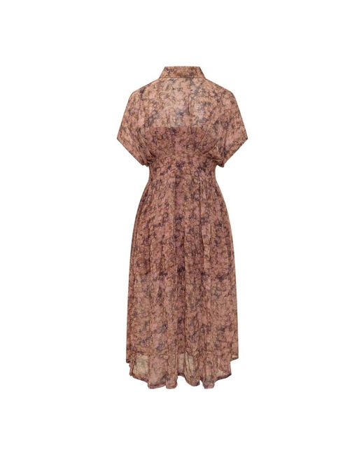 Ba&sh Brown Adena Langes Kleid
