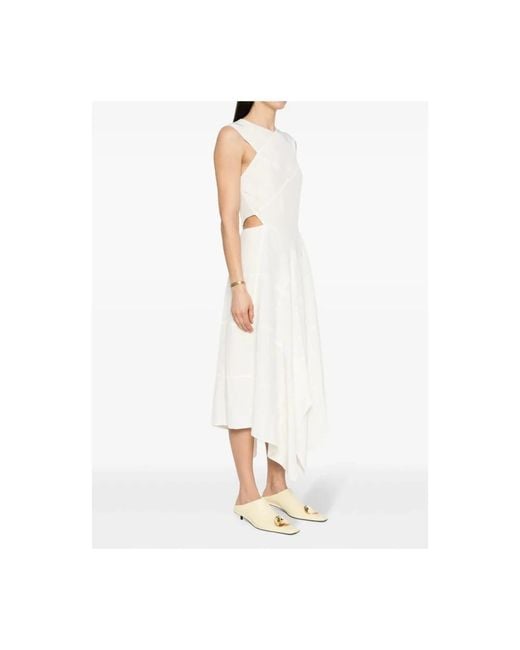 Joseph White Seidenkleid Mit Tiefem Rückenausschnitt