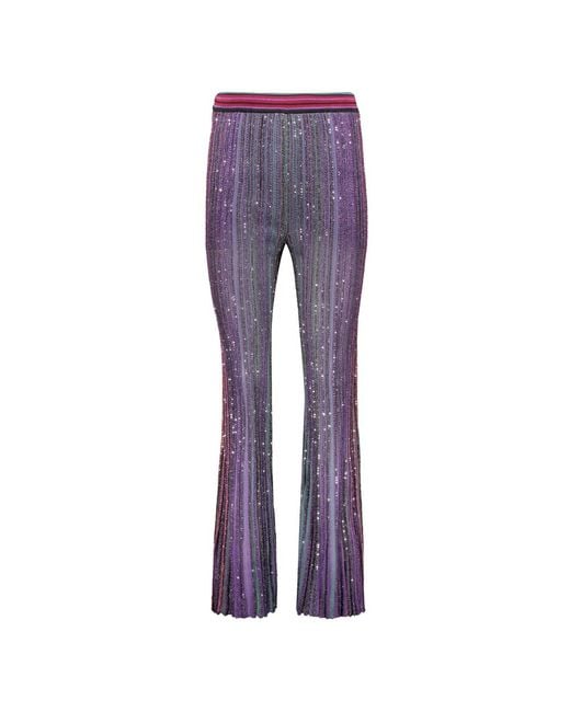 Missoni Purple Glitzer Strickhose