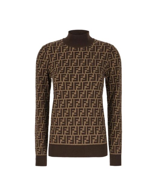 Fendi Brown Turtlenecks