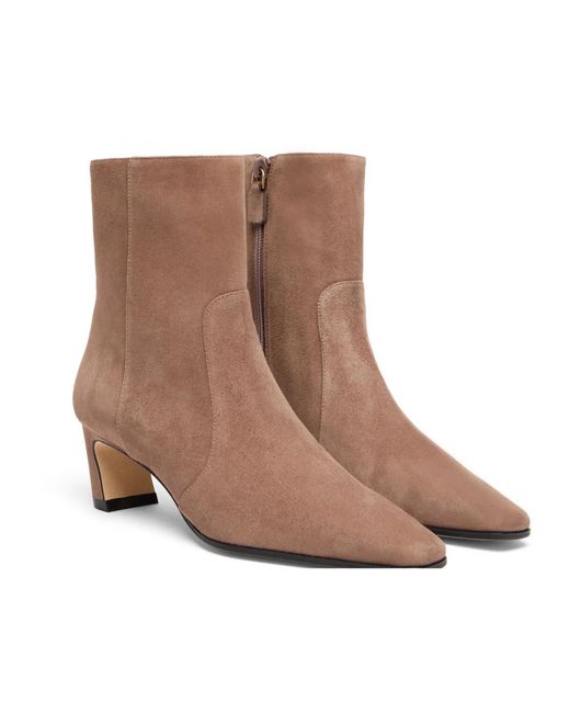 Stuart Weitzman Stassi Zip Bootie 50 in het Brown