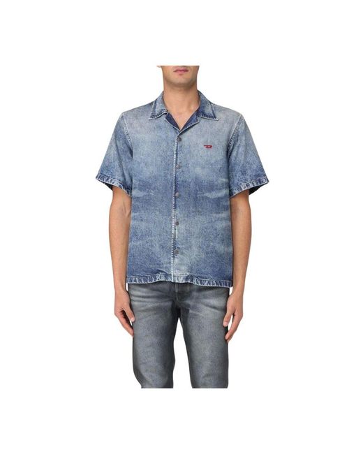 DIESEL Blaues Denim Hemd Lockerer Schnitt in Blue für Herren