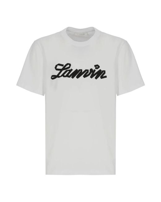 Lanvin Tops ,Wit ,T-Shirts in het White voor heren