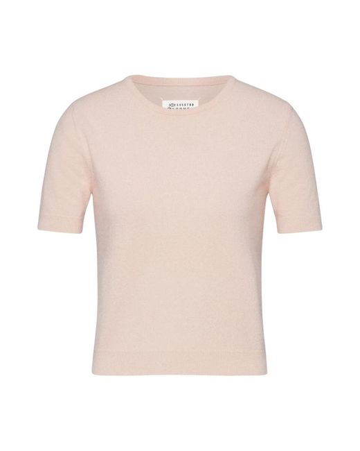 Maison Margiela Pink Round-Neck Knitwear