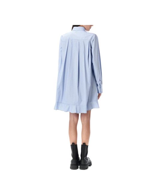 Sacai Blue Shirt Dresses