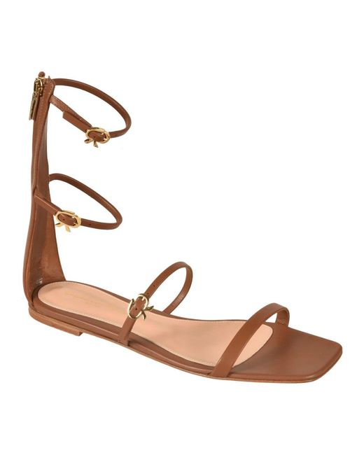 Gianvito Rossi Brown Flat Sandals