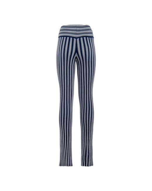 Nenette Blue Slim-Fit Trousers