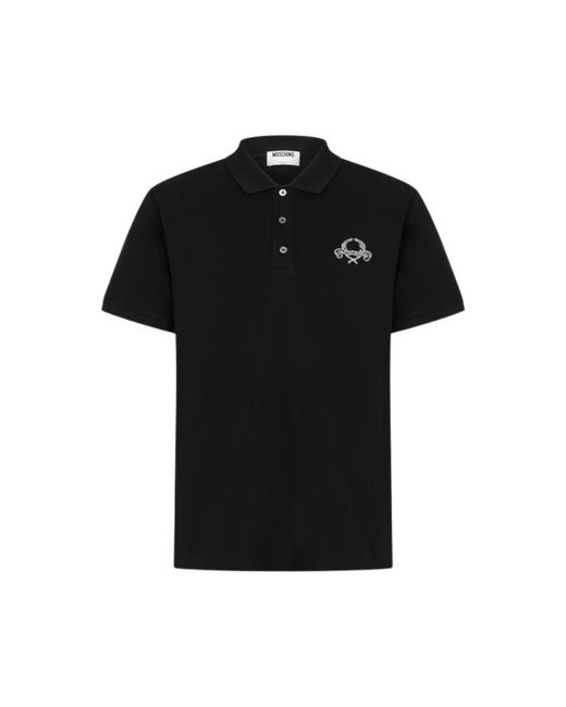 Moschino Laurel Crown Polo in het Black voor heren