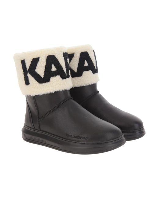 Karl Lagerfeld Black Winter Boots