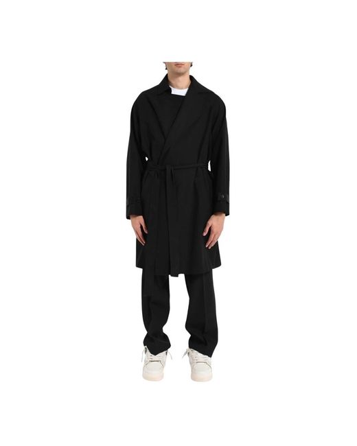 Costumein Belted Coat in het Black voor heren