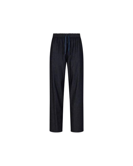 Emporio Armani Blue Straight Trousers
