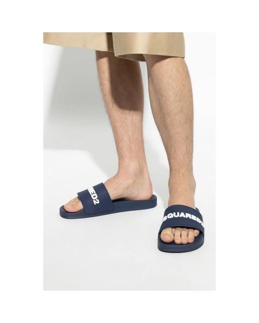 DSquared² Blue Sliders for men
