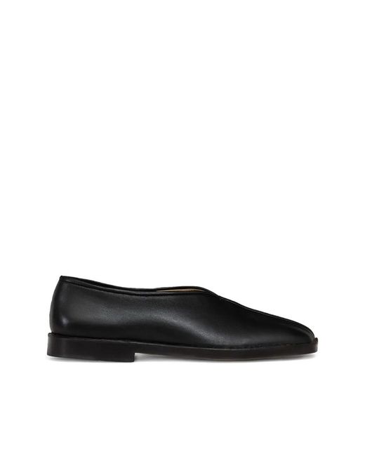 Lemaire Black Flache Paspel-Slipper