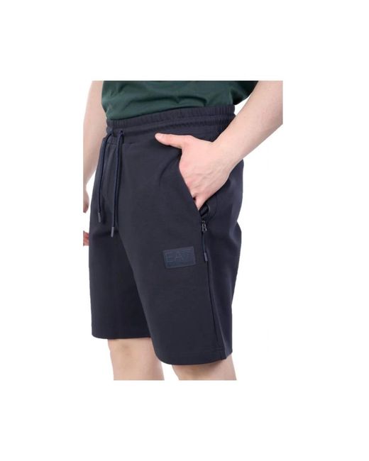 EA7 Korte Broeken ,Blauw ,Casual Shorts in het Blue voor heren