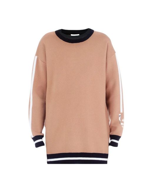 Liu Jo Multicolor Langarm-Logo-Sweatshirt-Kleid