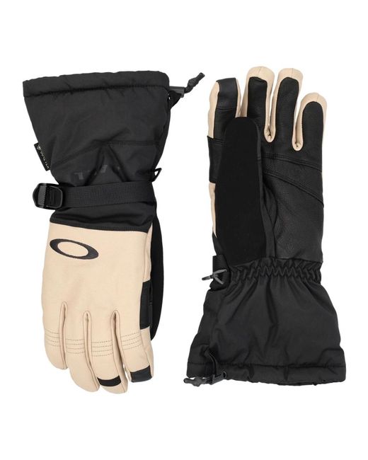 Oakley Wasserdichte ziegenleder fausthandschuhe in Black für Herren