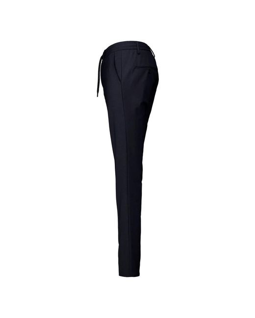 Mason's Blue Straight Trousers for men